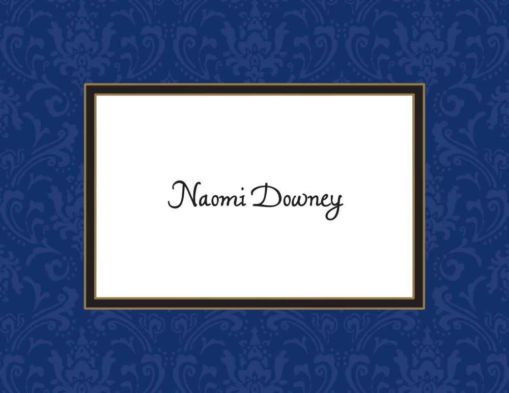 Damask Navy On Navy Folded Note