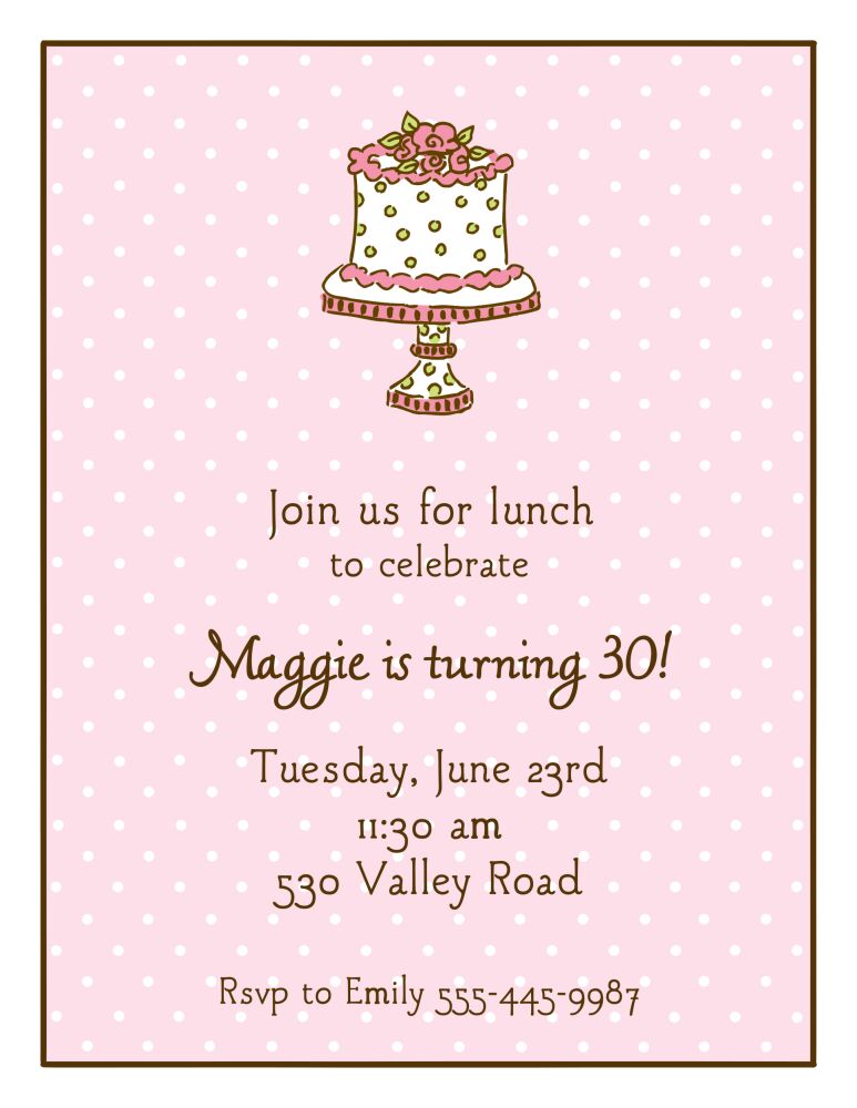 Sweet Dots Pink Invitation