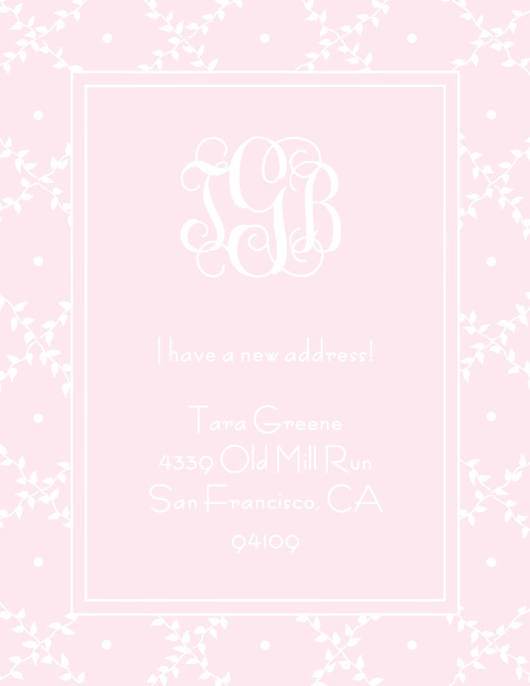 Trellis Pink Invitation
