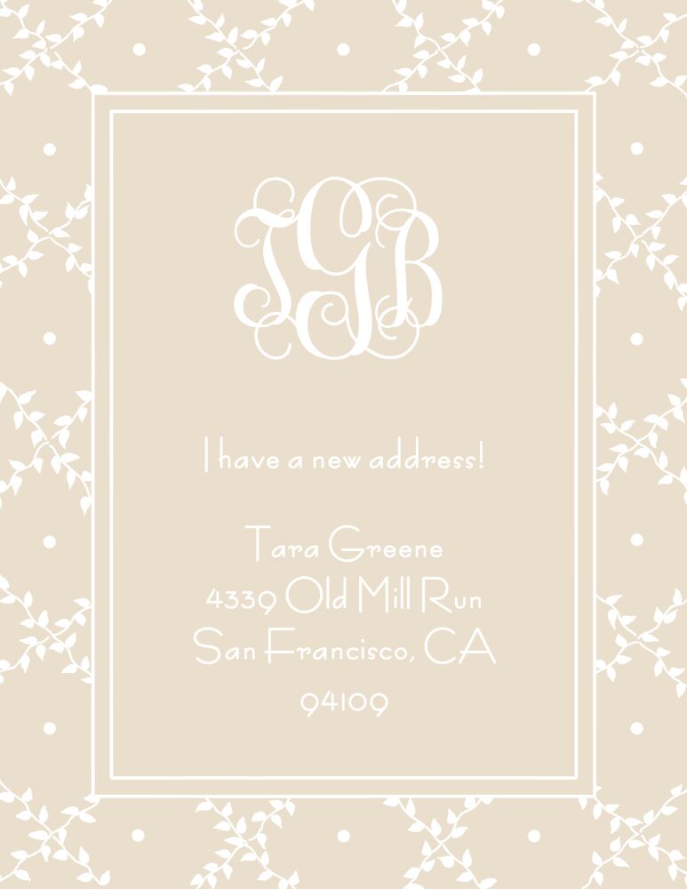 Trellis Latte Invitation