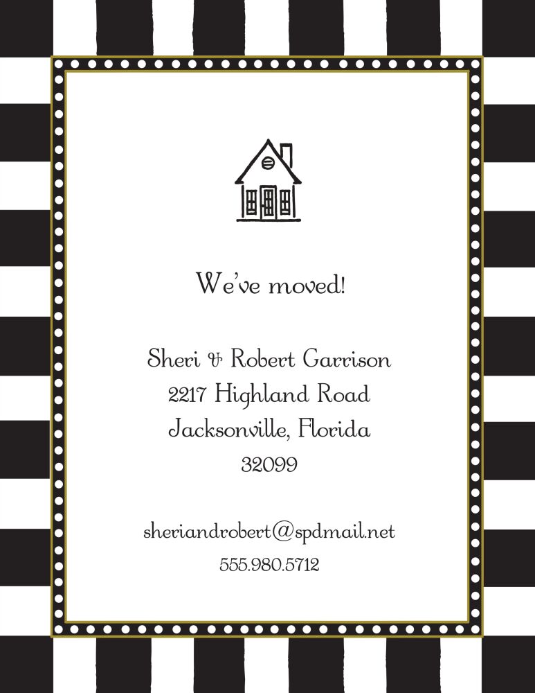 Fun Stripes Black Invitation