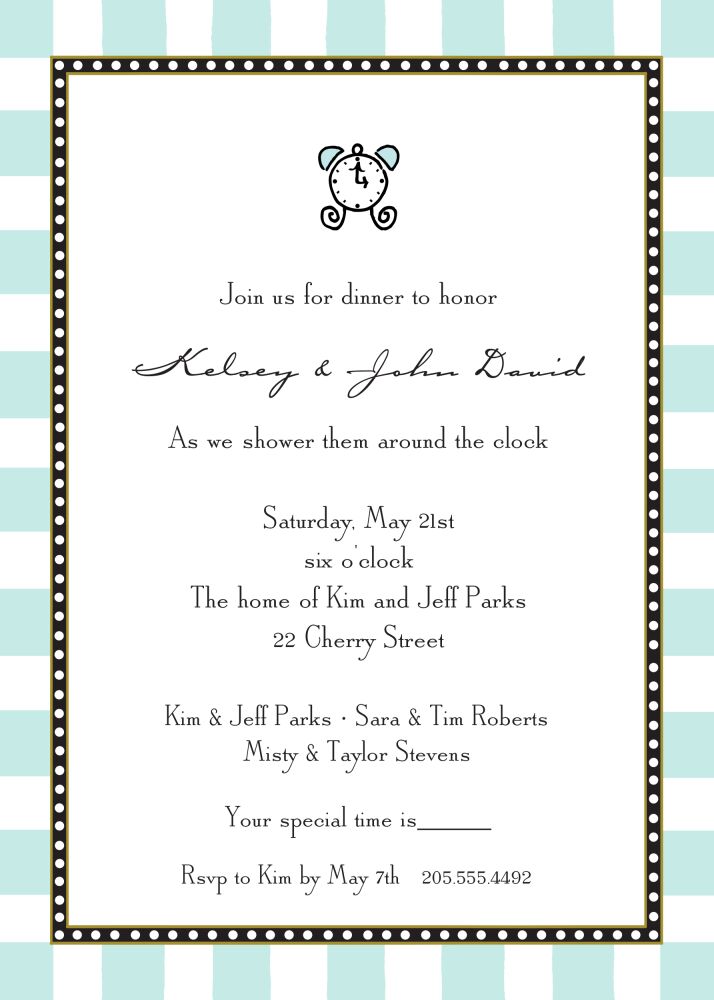 Fun Stripes Aqua Invitation