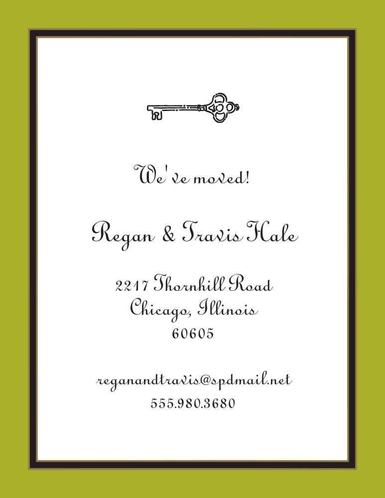 Olive Edge & Black Border Invitation