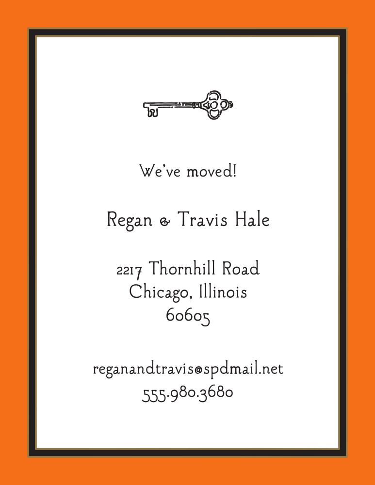 Orange Edge & Black Border Invitation