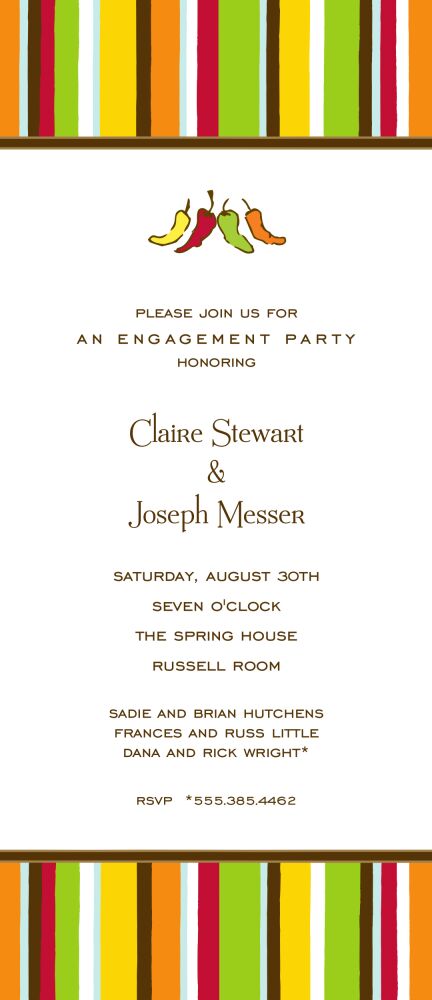 Fiesta Stripes Invitation