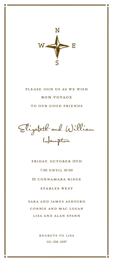 Tailored Border Chocolate Invitation