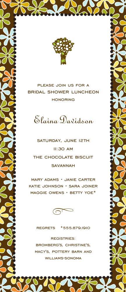Fun Daisies Natural Invitation