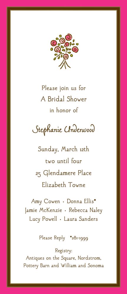 Chocolate Border On Hot Pink Edge Invitation