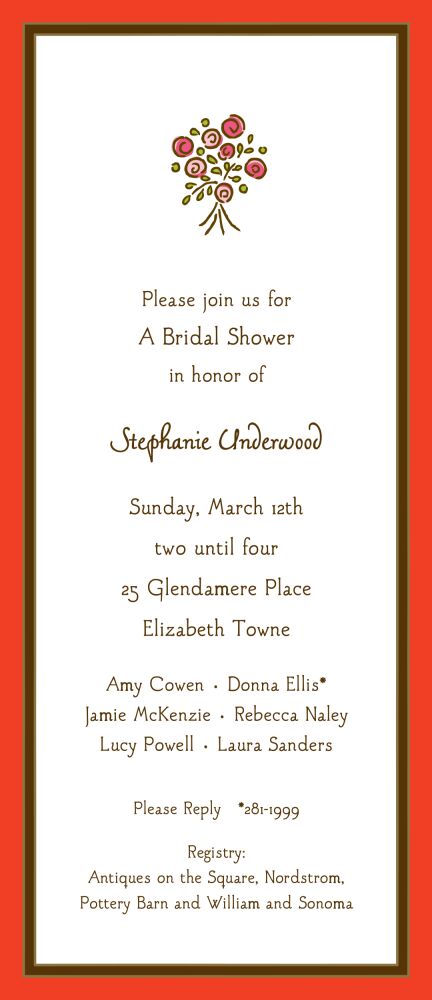 Chocolate Border Orange Edge Invitation