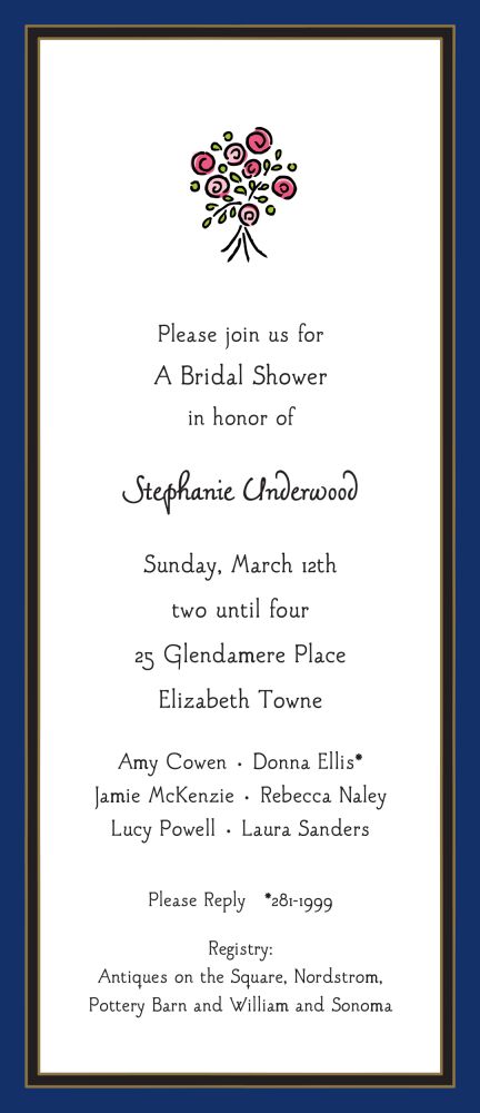 Black Border On Navy Edge Invitation