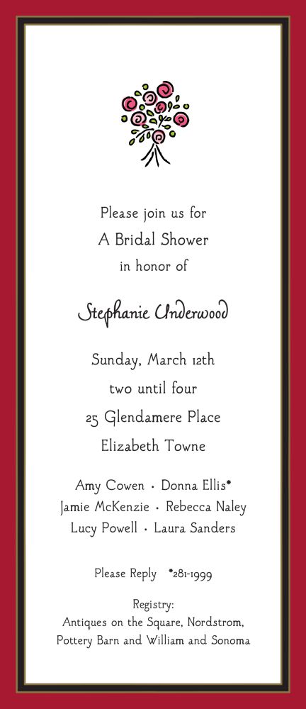 Black Border On Red Edge Invitation