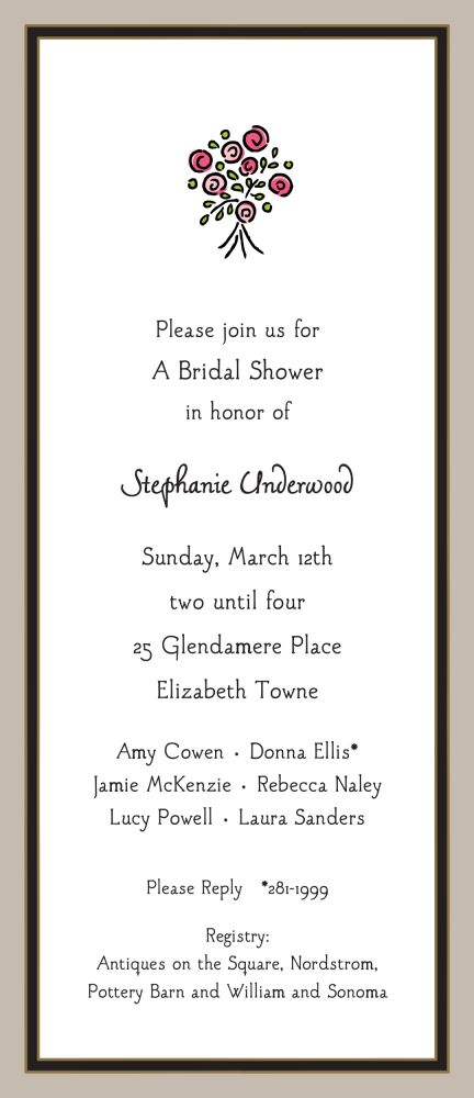 Black Border On Taupe Edge Invitation