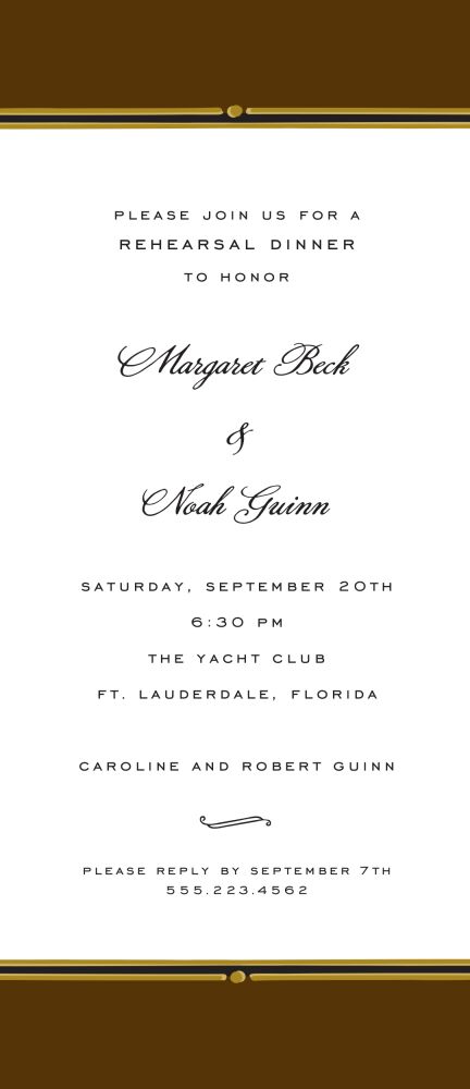Vintage Border Chocolate Invitation