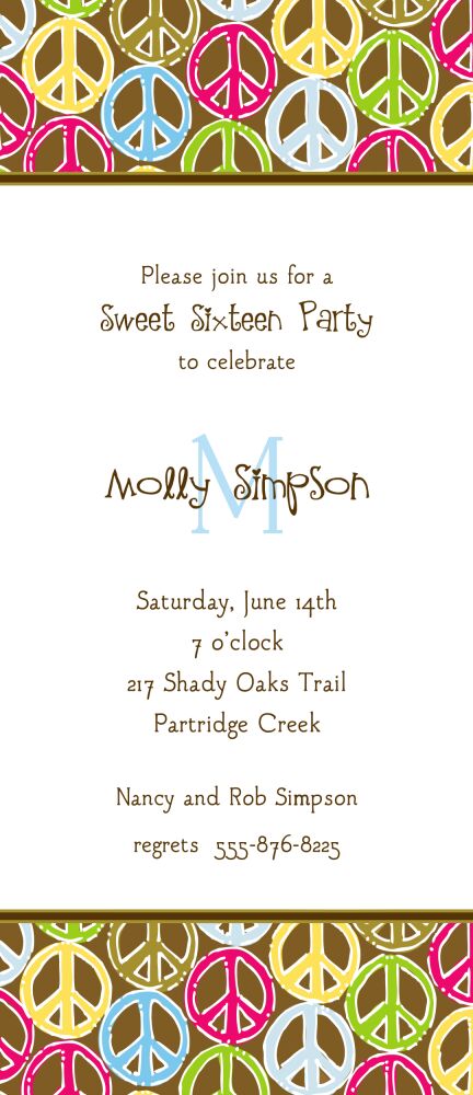 Peace Signs Multi Invitation