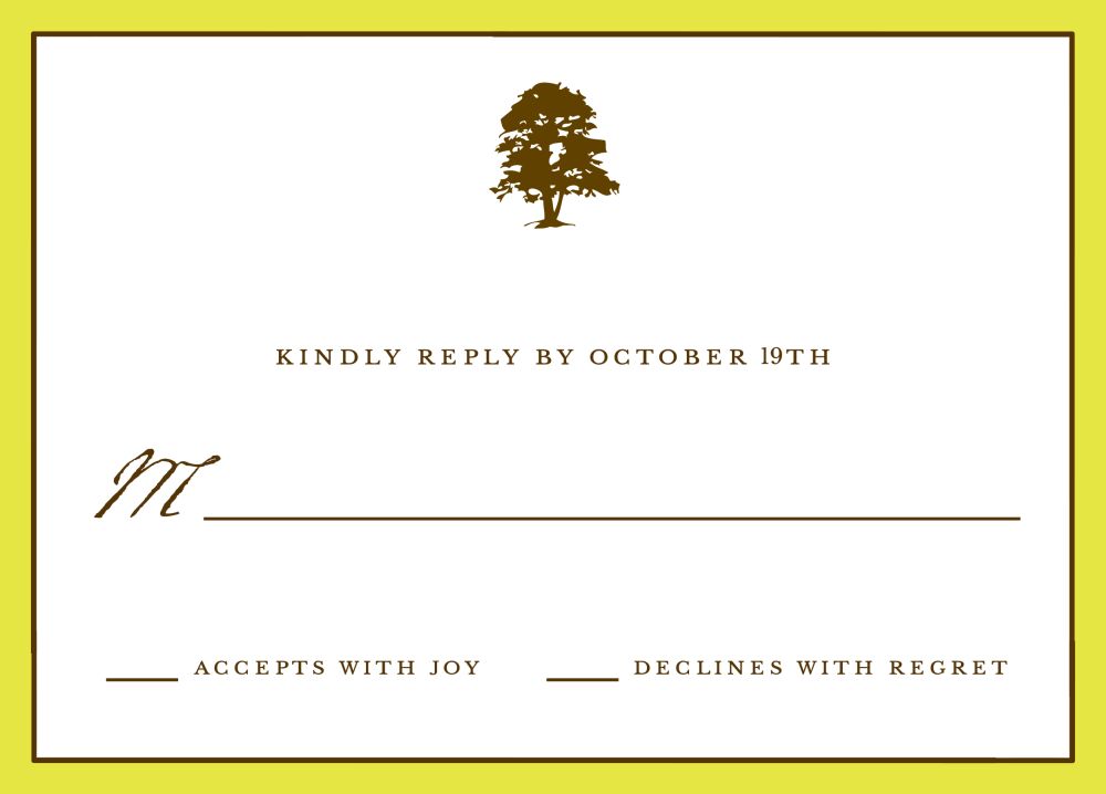 Classic Edge Limeade Reply Card