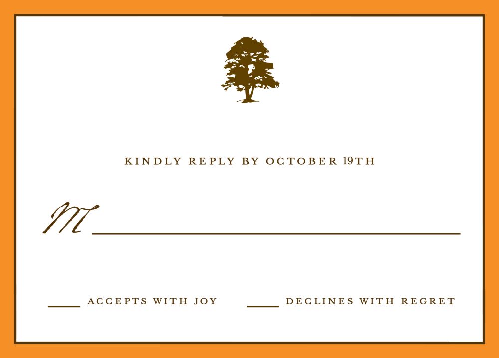 Classic Edge Brightange Reply Card