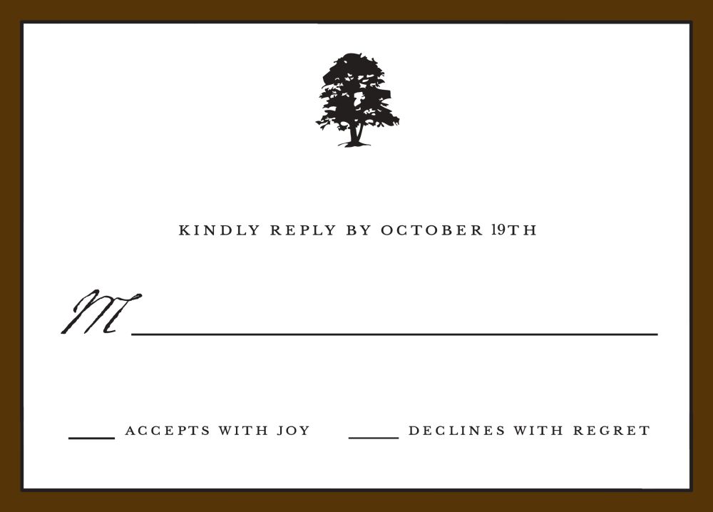 Classic Edge Chocolate Reply Card