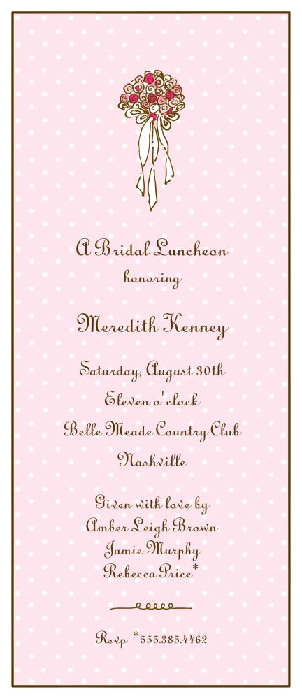 Sweet Dots White On Pink Invitation