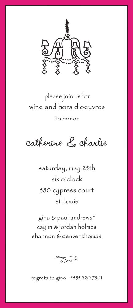 Classic Edge Pink & Black Invitation