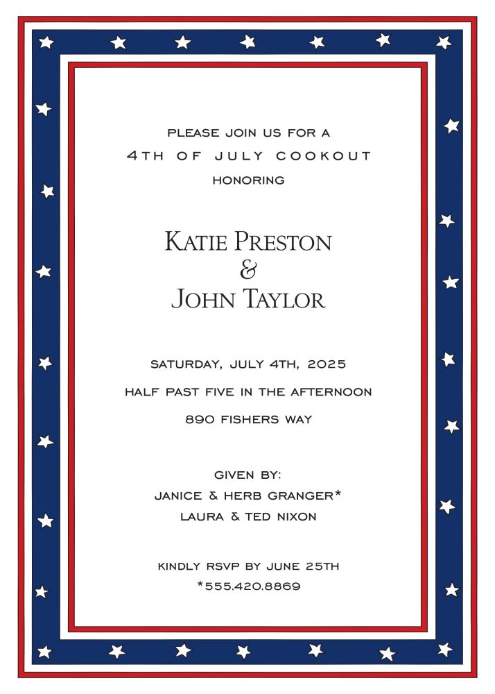 Stars & Stripes Invitation