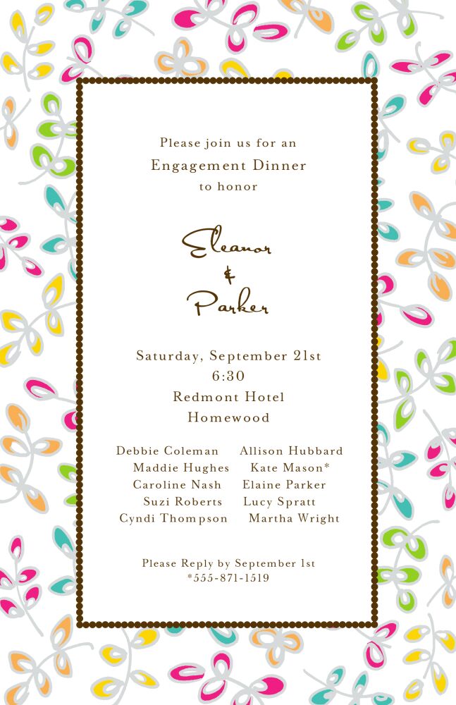 Fun Leaves Multi Invitation
