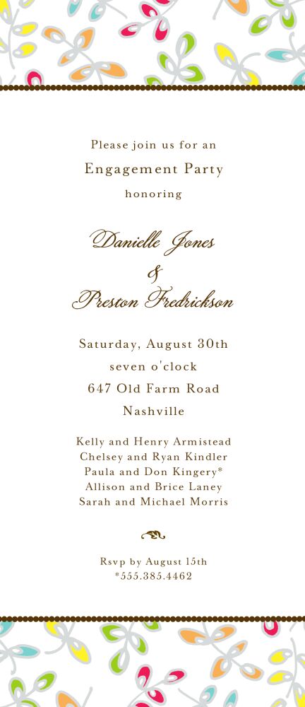 Fun Leaves Multi Invitation