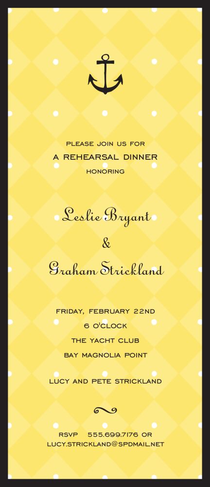 Diamonds & Dots Gold Invitation