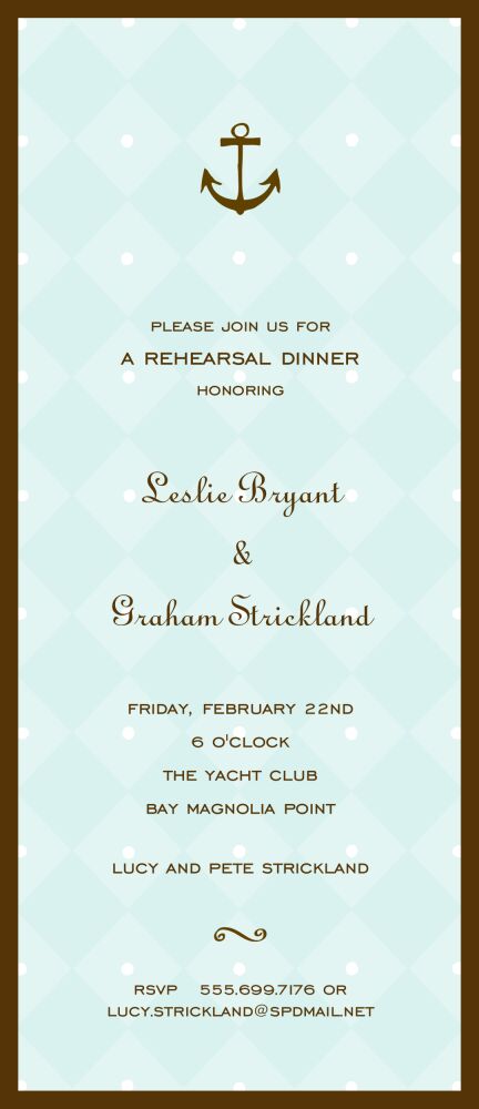Diamonds & Dots Aqua Invitation