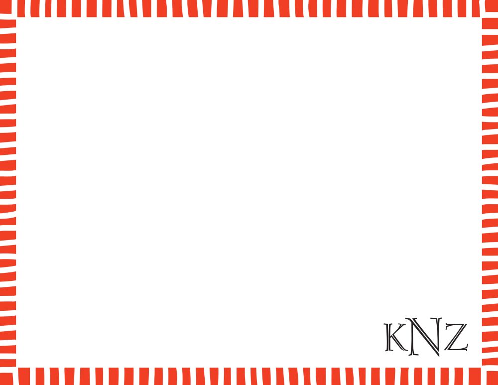 Striped Edge Orange Flat Note