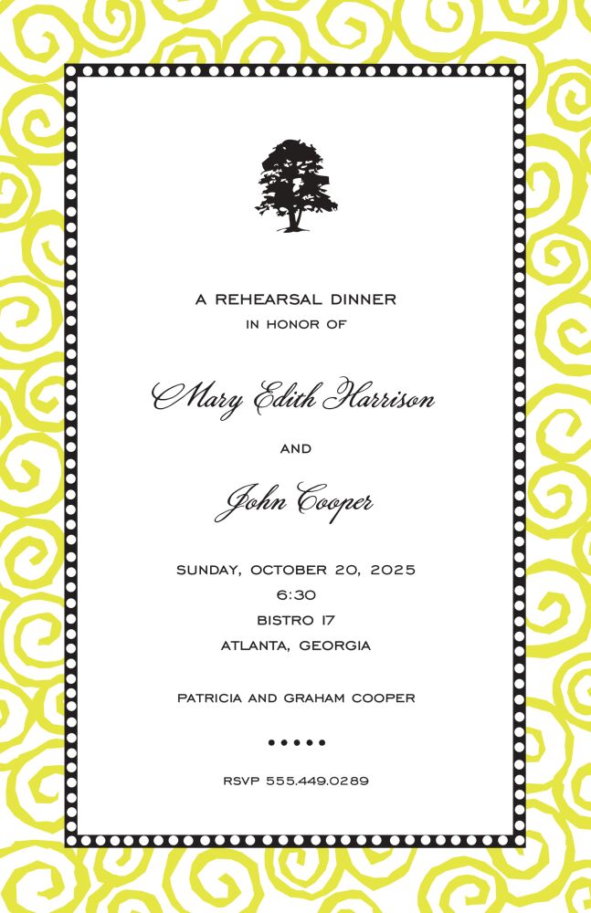 Swirls Limeade Invitation