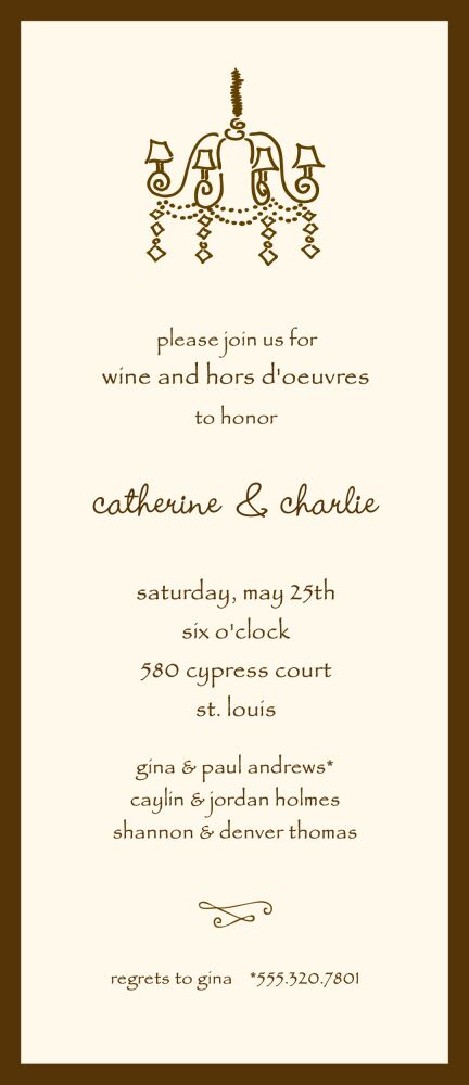 Classic Edge Chocolate Invitation