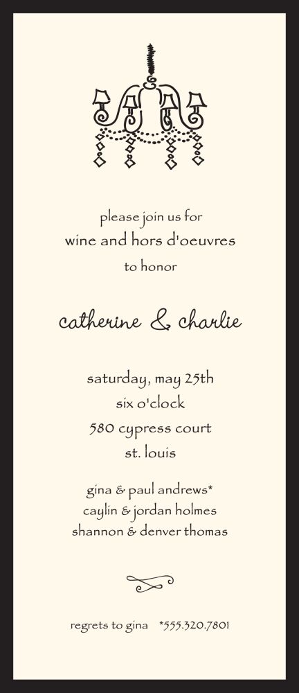 Classic Edge Black Invitation