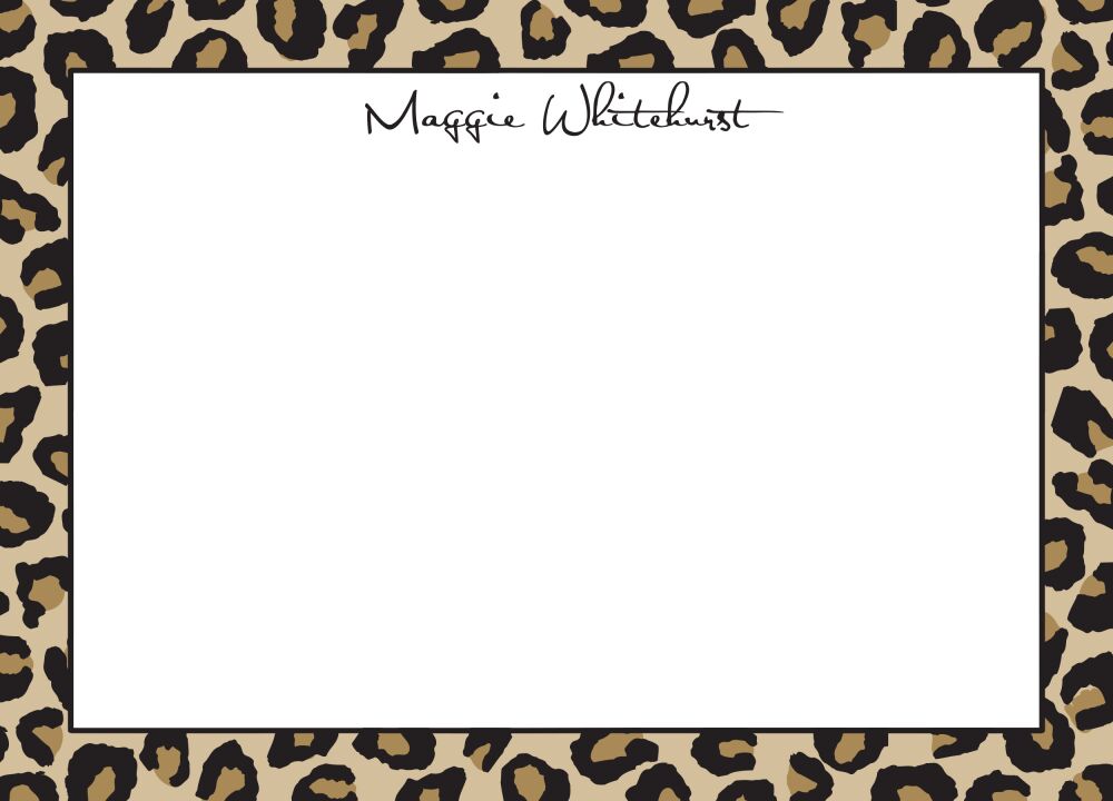 Leopard Latte & Black Flat Note