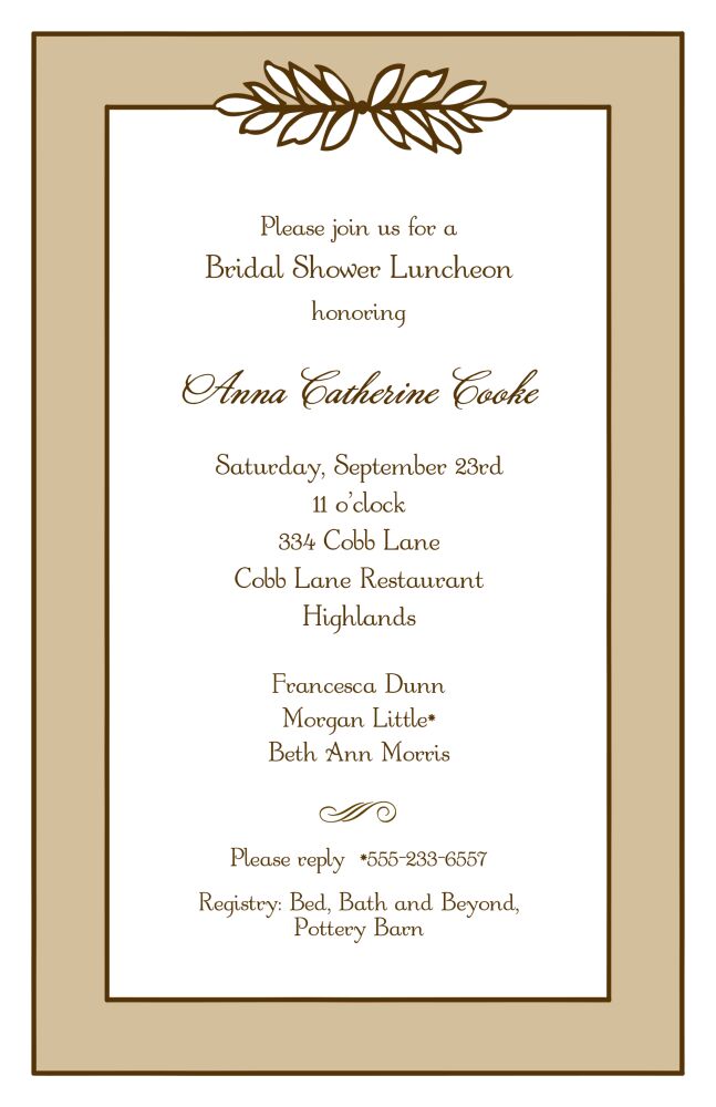 Garland Latte & Chocolate Invitation