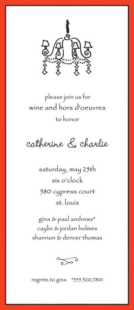 Classic Edge Orange & Black Invitation