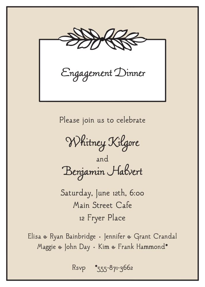 Garland Latte Invitation