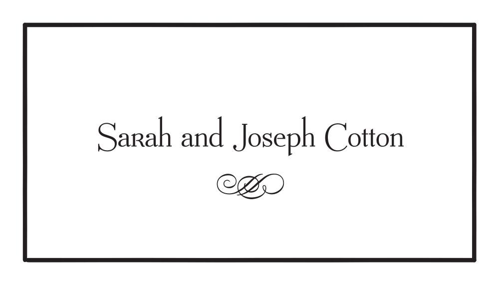 Classic Border Black Flat Enclosure Card