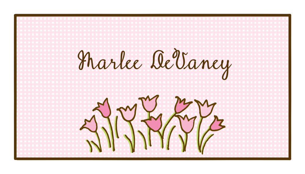 Linen Pink Flat Enclosure Card