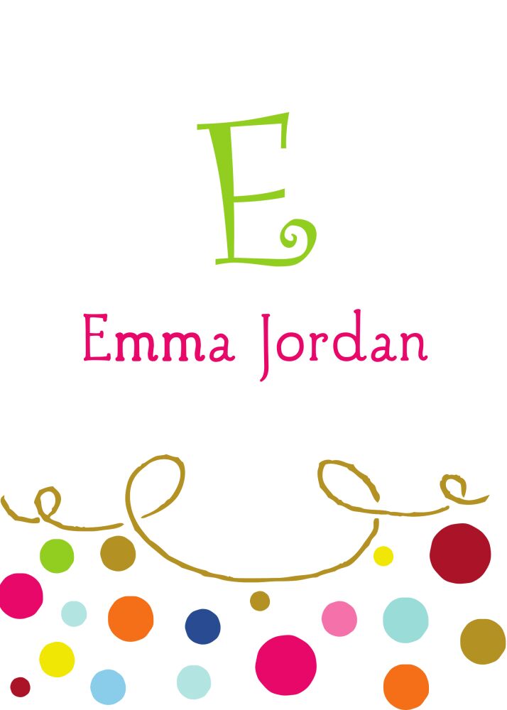 Curly Border & Dots Multi Enclosure Card