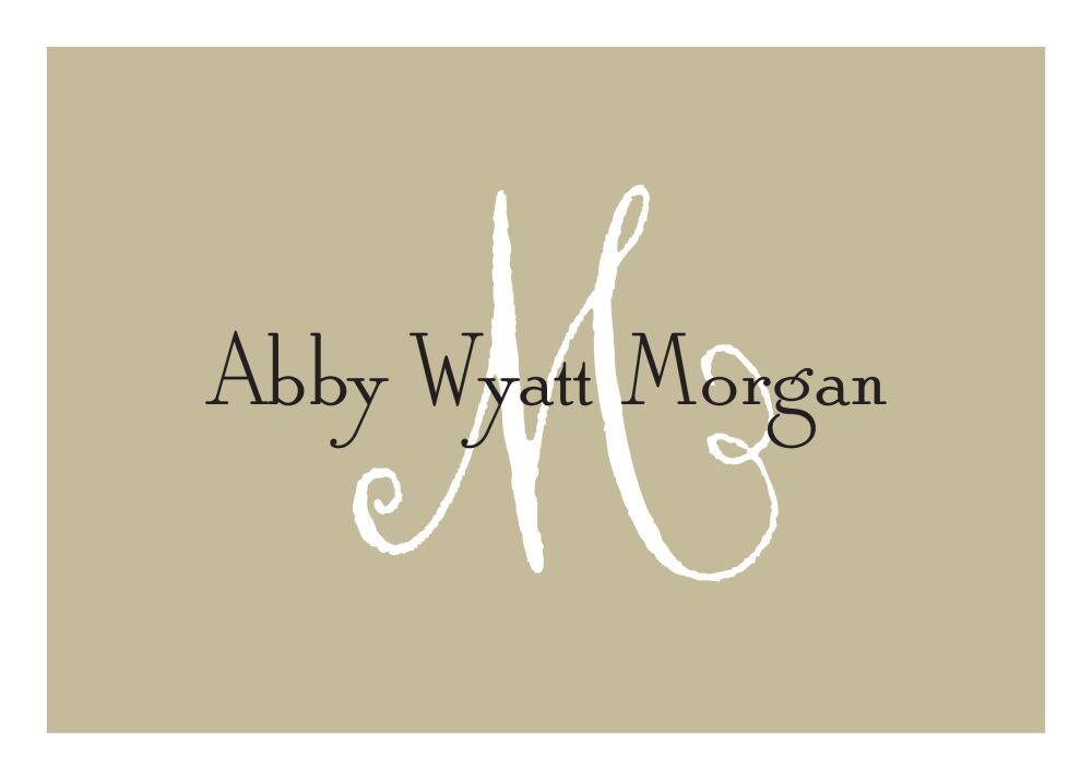 White Edge Taupe Enclosure Card-Folded