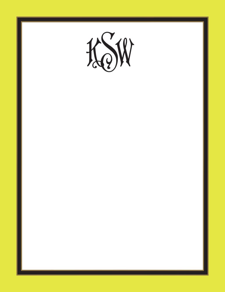 Limeade Edge & Black Border Notepad