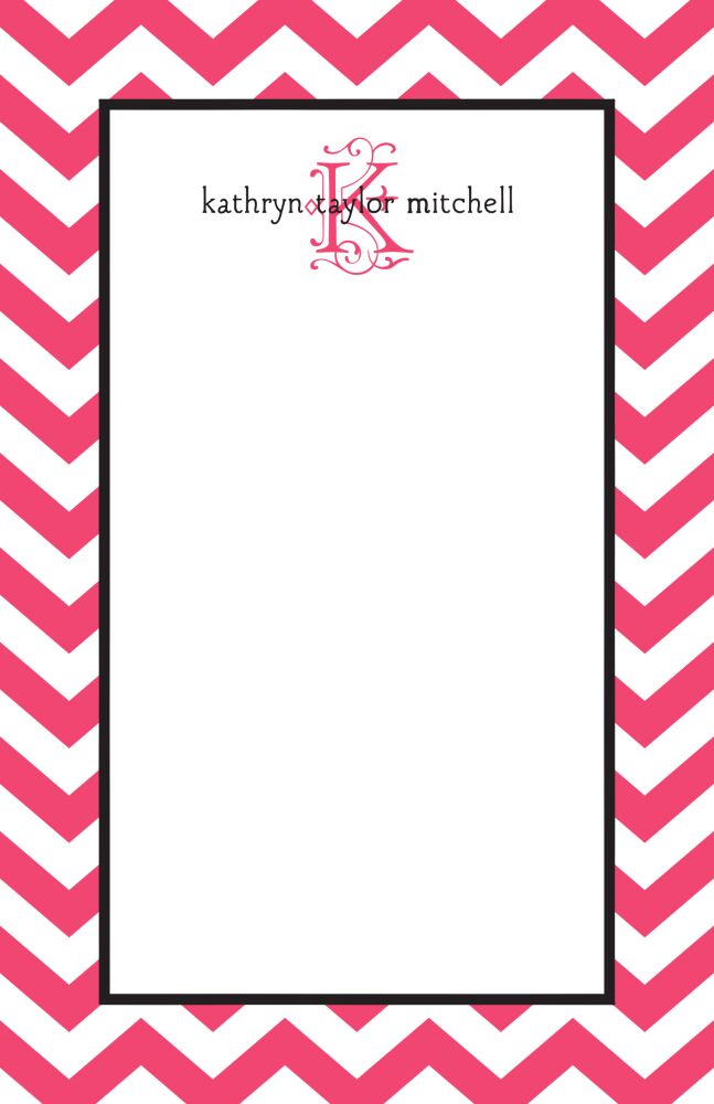 Chevron Coral Notepad