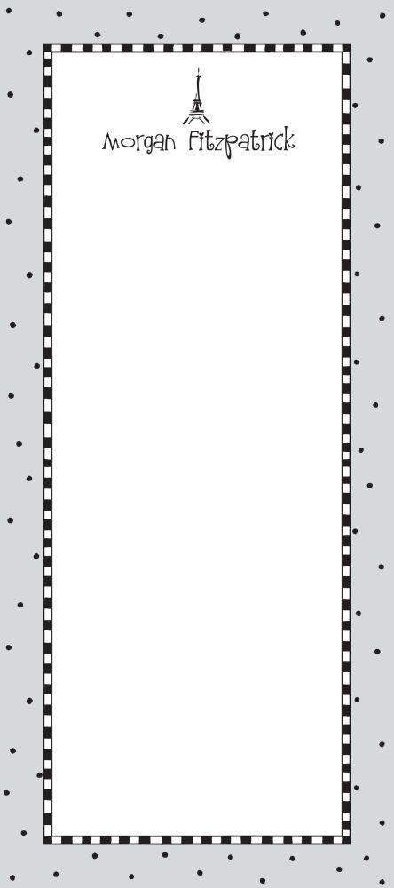 Checks And Dots Silver Notepad