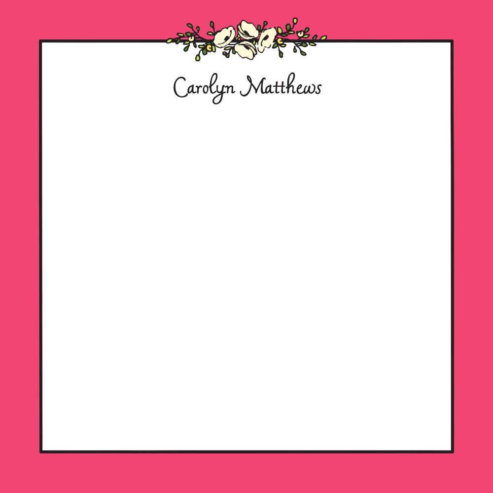 Floral Garland Coral Notepad