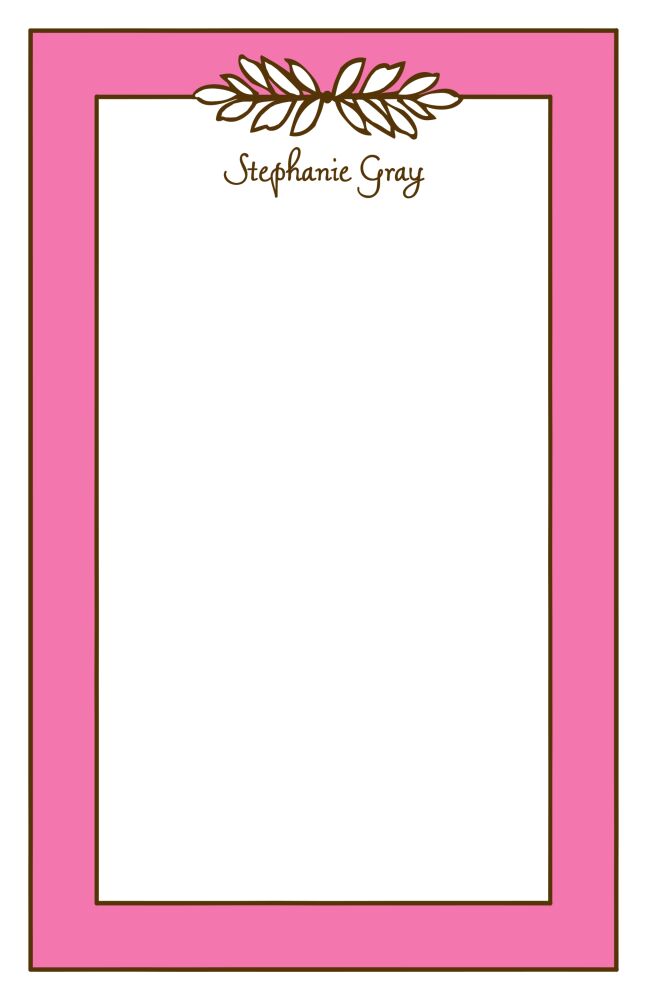 Garland Deep Pink Notepad