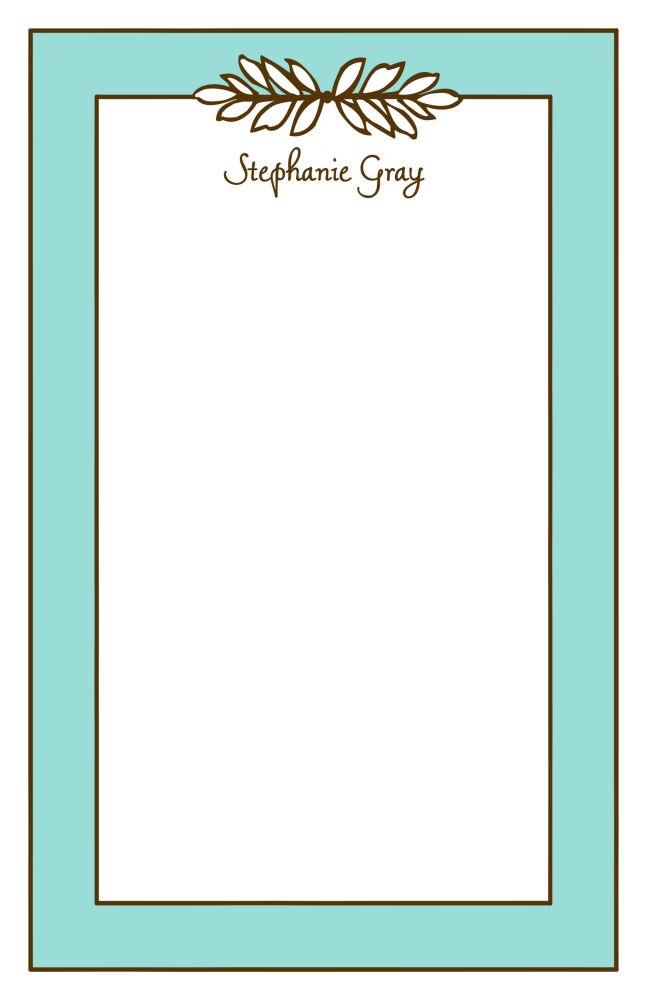 Garland Dark Aqua Notepad