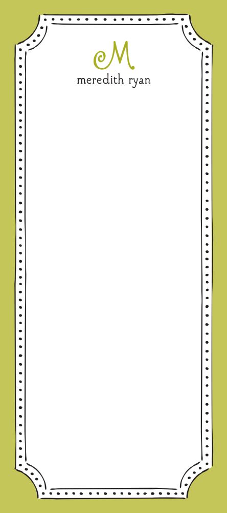 Antique Frame Olive Notepad