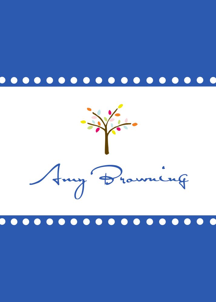 Dotted Borders Bright Blue Sticker