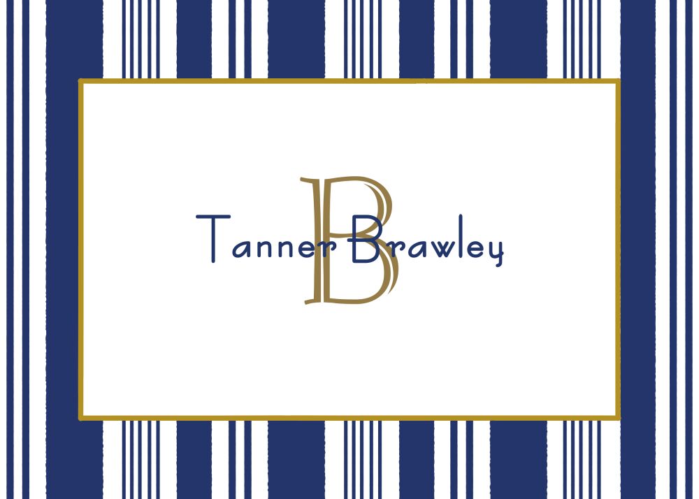 Nautical Stripes Navy Sticker