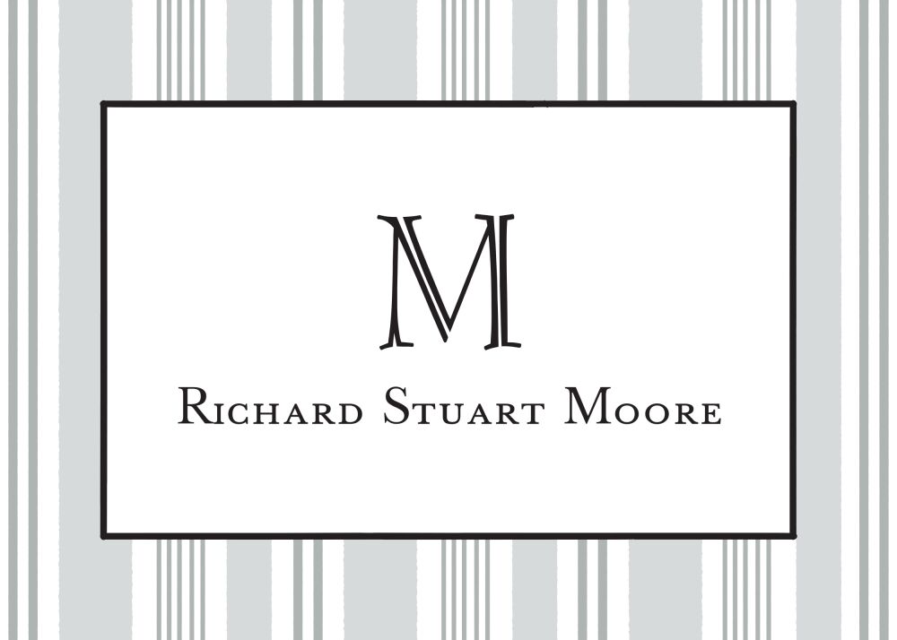 Nautical Stripes Silver Sticker